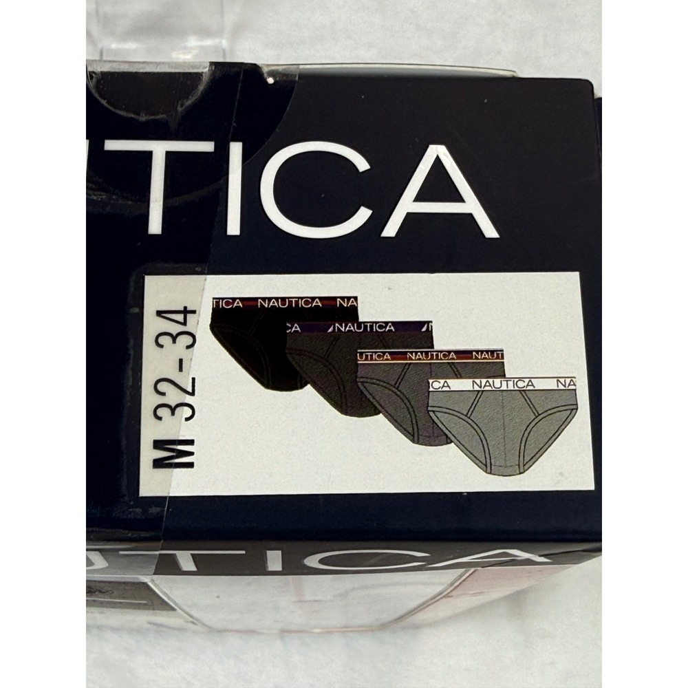 Nautica Mens 4 Pack Micro Briefs Limited Edition Logo Waistband Multi Medium New - Picture 2 of 4